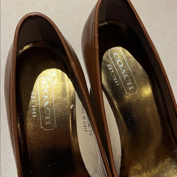 Coach Madyline Made in Italy- brown leather shoes- great condition - size 6,5 - Picture 4 of 16